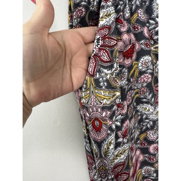 Boho Lagenlook 2X Wide Leg Lotus Paisley Floral Pants Artsy Festival Concert Fit - Picture 4 of 8